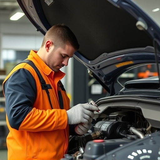 auto technician working