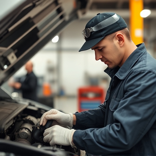 auto technician working