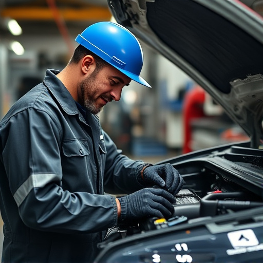 auto technician working