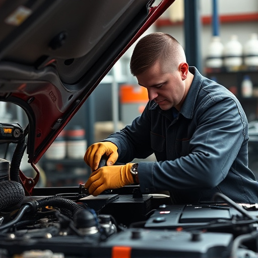 auto technician working