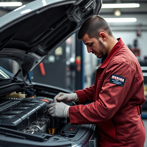 auto technician working