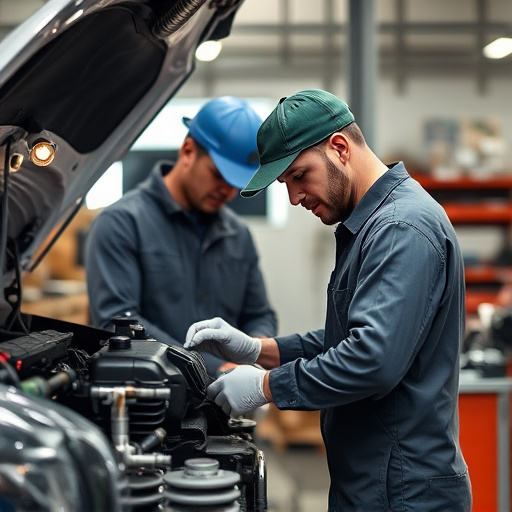 auto technician working