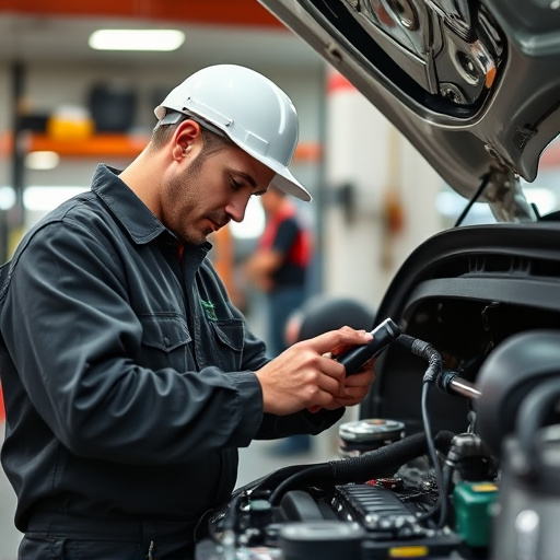 auto technician working