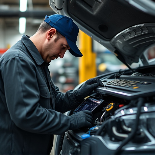 auto technician working