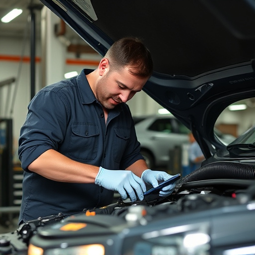 auto technician working