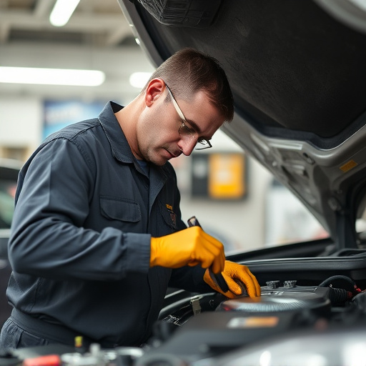 auto technician working