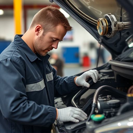 auto technician working