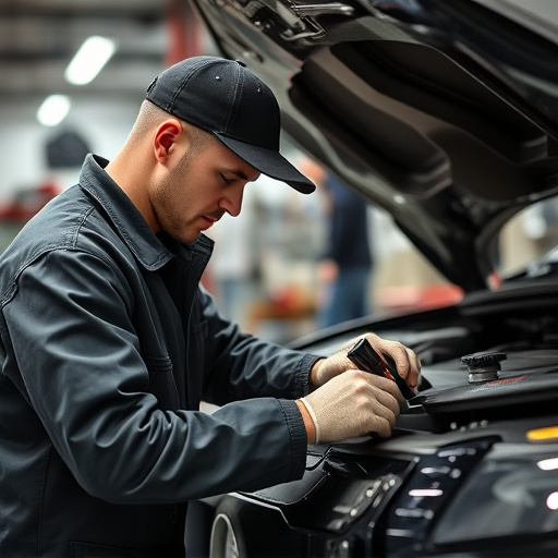 auto technician working