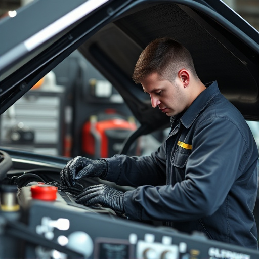 auto technician working