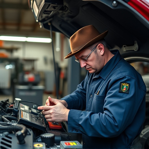 auto technician working