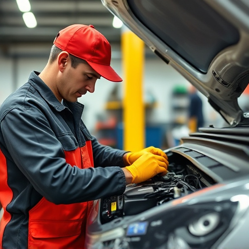 auto technician working