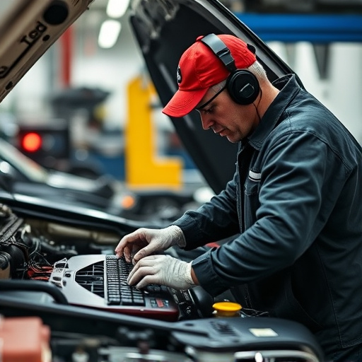 auto technician working