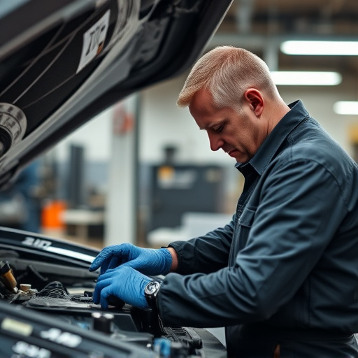 auto technician working