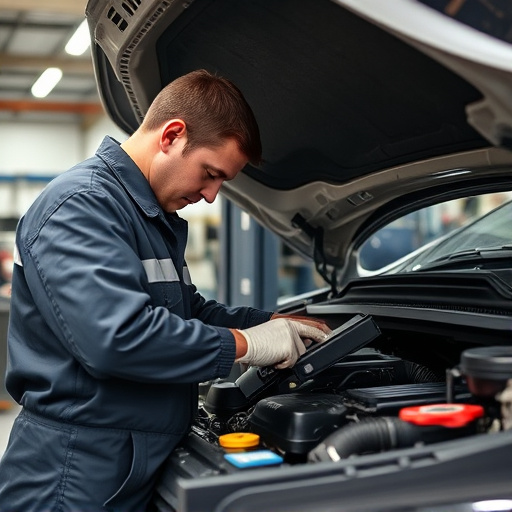 auto technician working