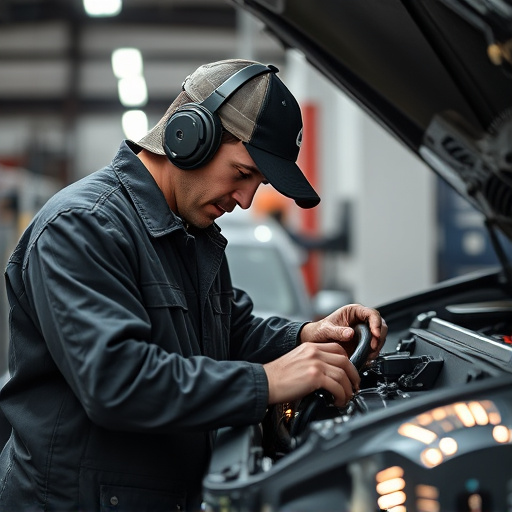 auto technician working