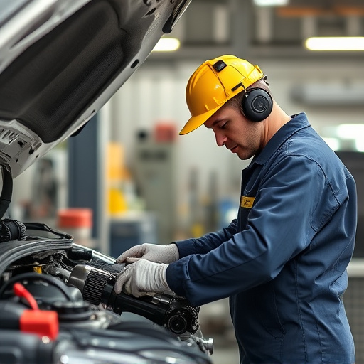 auto technician working