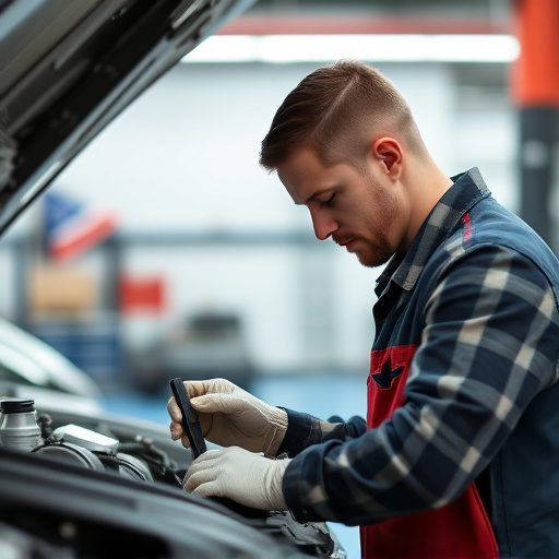 auto technician working