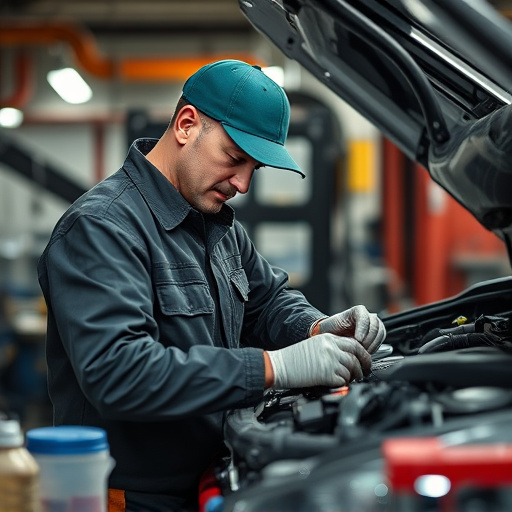 auto technician working