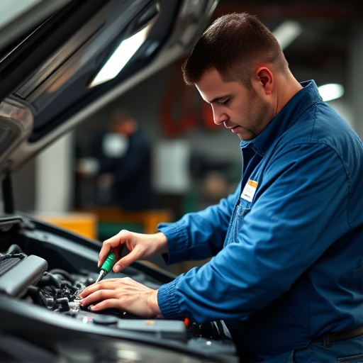 auto technician working