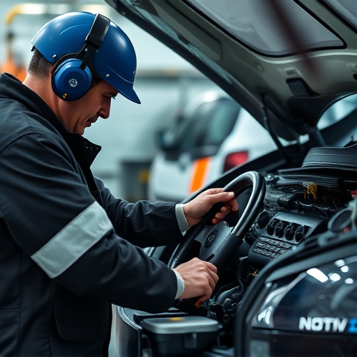 auto technician working