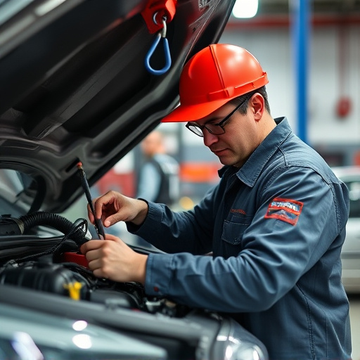 auto technician working