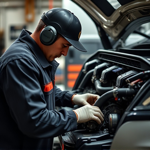 auto technician working