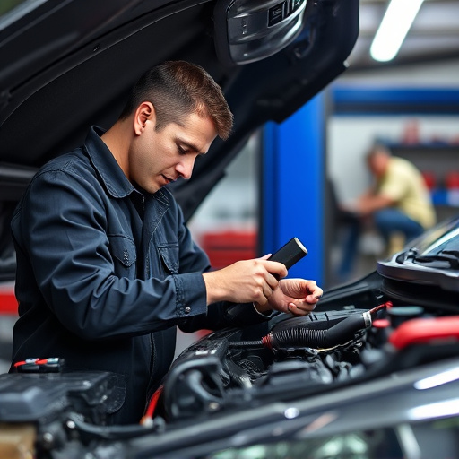 auto technician working