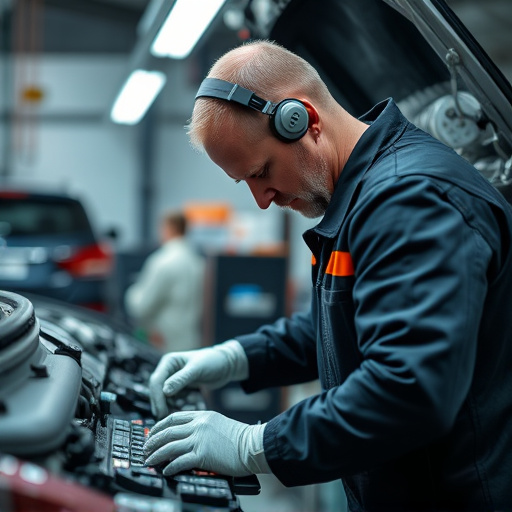 auto technician working