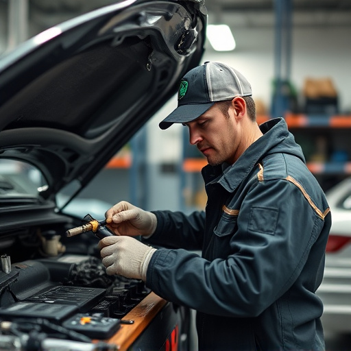 auto technician working
