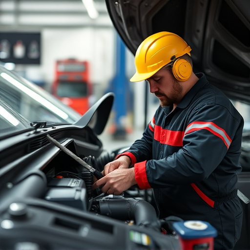 auto technician working