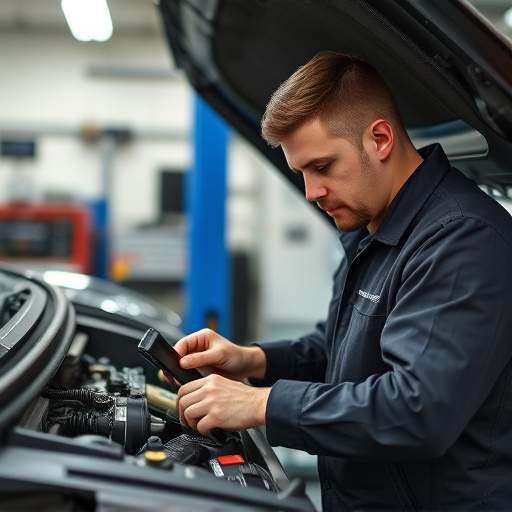 auto technician working