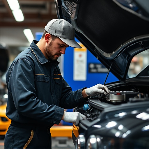 auto technician working