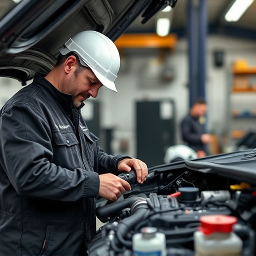 auto technician working