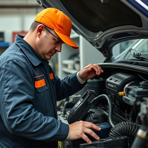 auto technician working