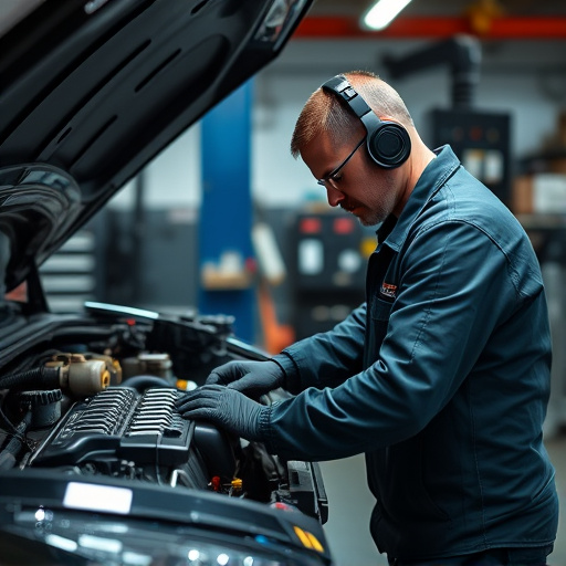 auto technician working