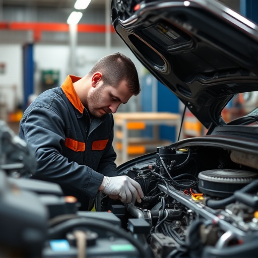 auto technician working