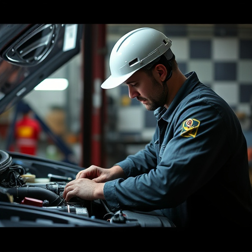 auto technician working