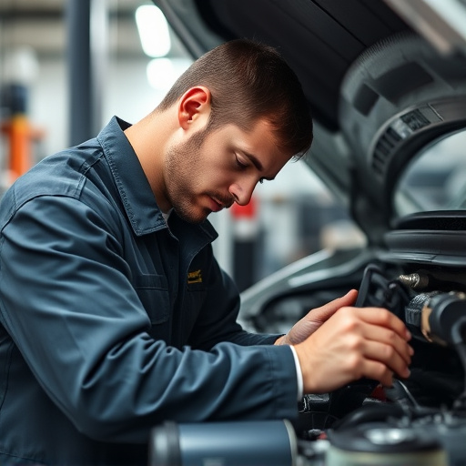 auto technician working