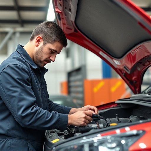 auto technician working