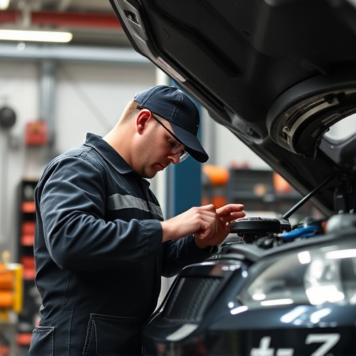 auto technician working