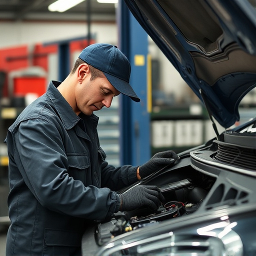 auto technician working