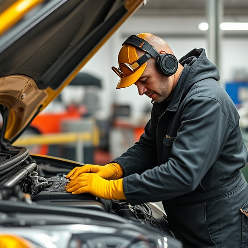 auto technician working