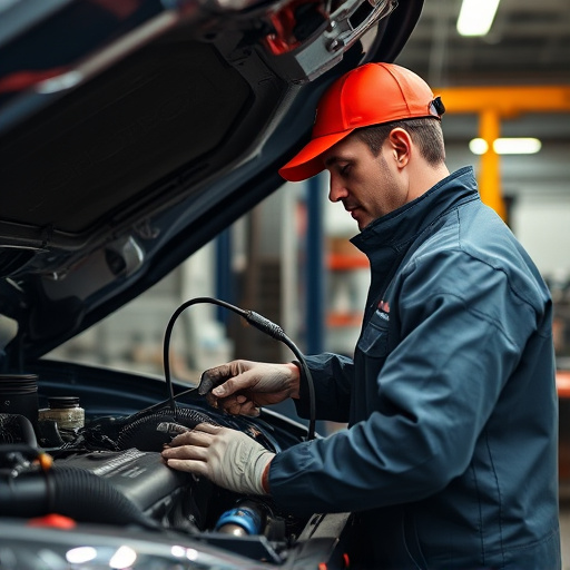 auto technician working