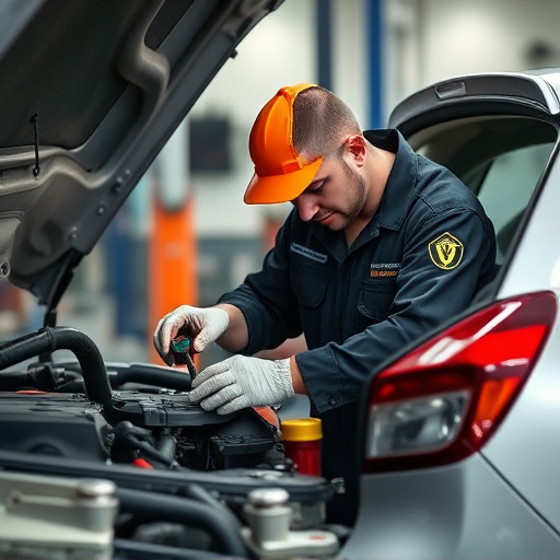 auto technician working