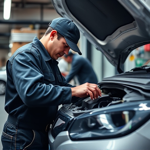 auto technician working