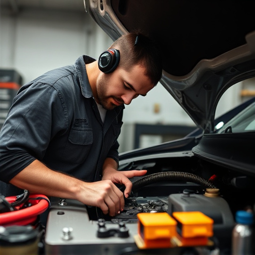 auto technician working
