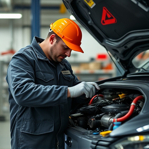 auto technician working