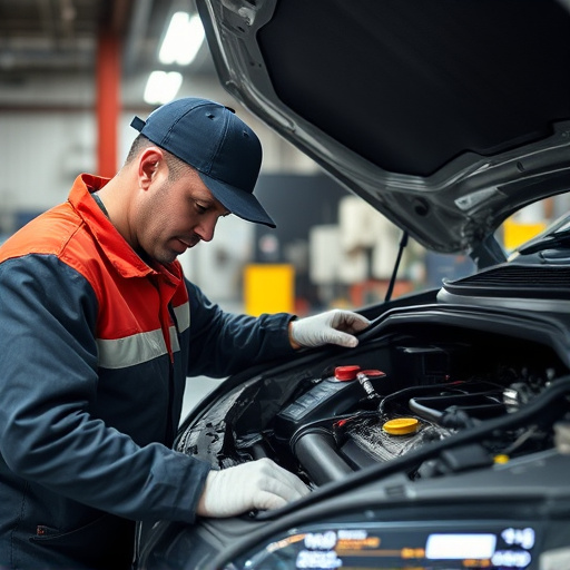 auto technician working