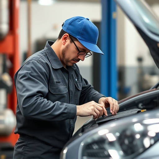 auto technician working