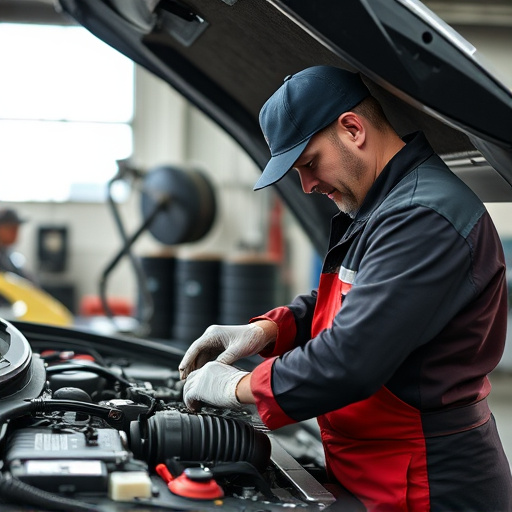 auto technician working